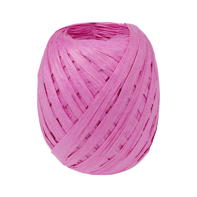 Raffia Lint Spoel Roze