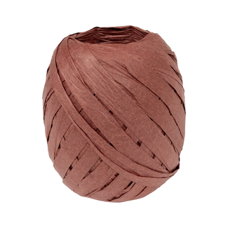 Raffia Lint Spoel Donkerrood