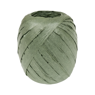 Raffia Lint Spoel Donkergroen