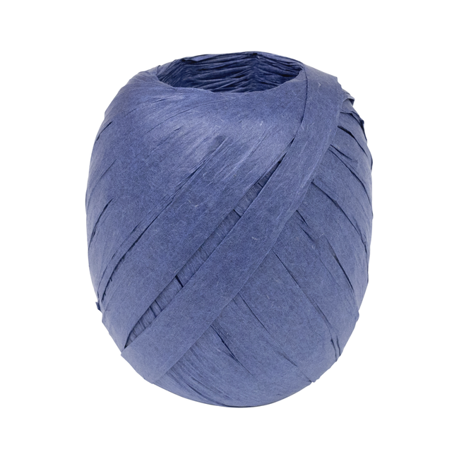 Raffia Lint Spoel Donkerblauw