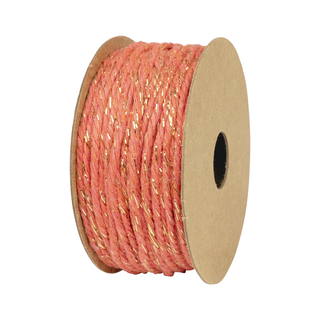 Katoenen Lint Spoel Roze