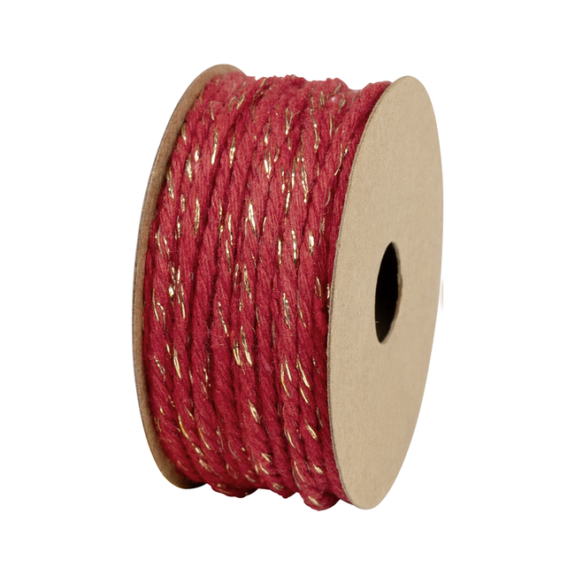 Katoenen Lint Spoel Rood