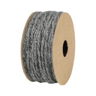 Katoenen Lint Spoel Donkergrijs