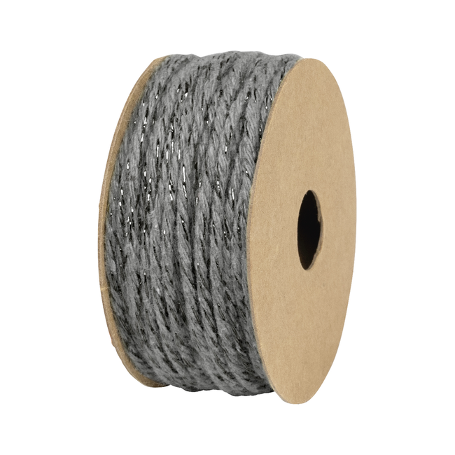 Katoenen Lint Spoel Donkergrijs