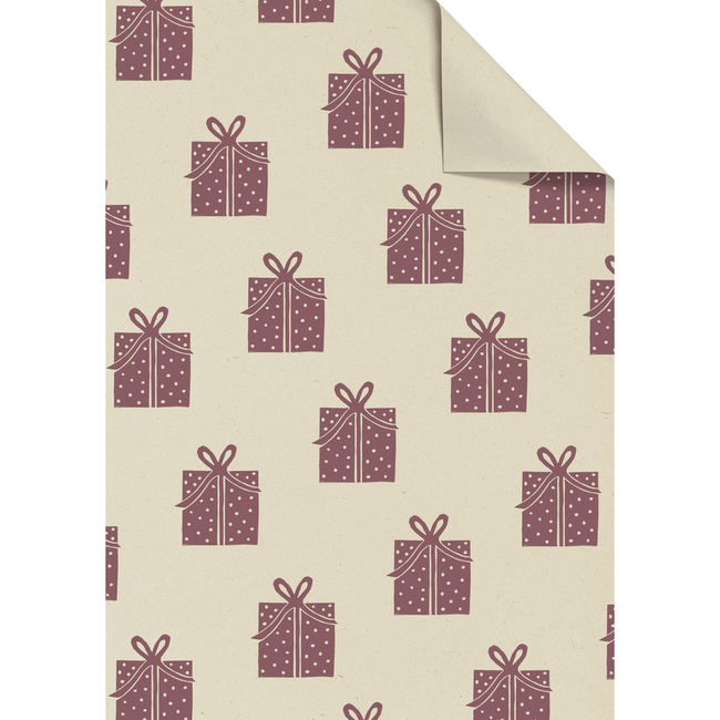 Cadeaupapier Vellen Leano Bordeaux