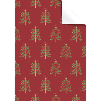 Cadeaupapier Vellen Bert Donkerrood Cadeaupapier Vellen Bert Donkerrood