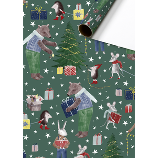 Consumentenrollen Cadeaupapier Melin Donkergroen