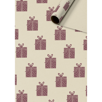 Consumentenrollen Cadeaupapier Leano Bordeaux