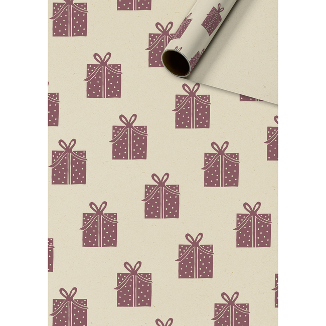 Consumentenrollen Cadeaupapier Leano Bordeaux