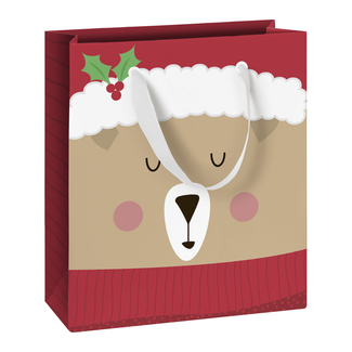 Papieren Draagtassen Flori Rood