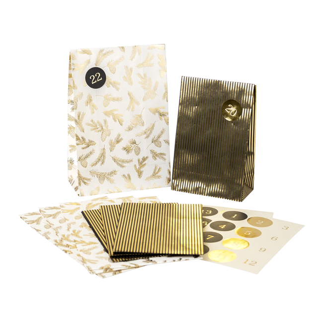 Cadeauzakjes Set Advent Mariola Blauw