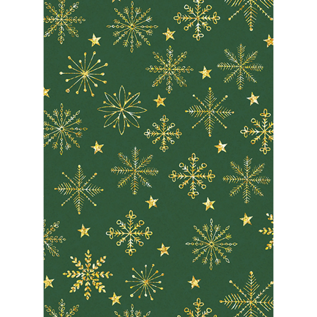 Cadeaupapier Winter Crystal Green