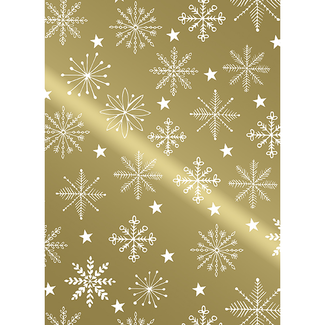 Cadeaupapier Winter Crystal Gold