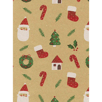 Cadeaupapier Watercolor Santa