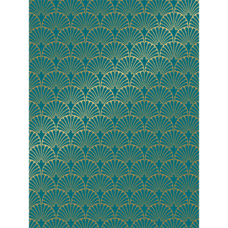 Cadeaupapier Victora Petrol/Gold