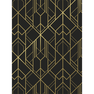 Cadeaupapier Style Moderne Black/Gold