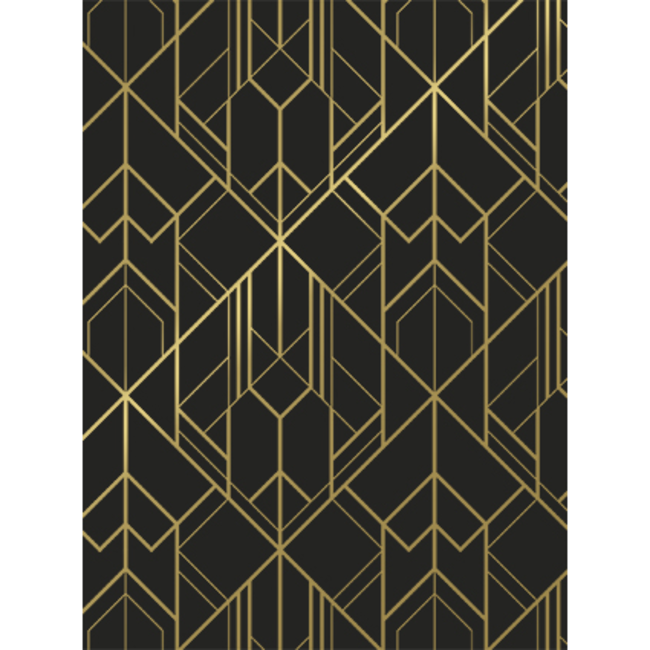 Cadeaupapier Style Moderne Black/Gold