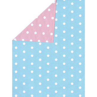 Cadeaupapier Small Dots Blue/Pink Rv