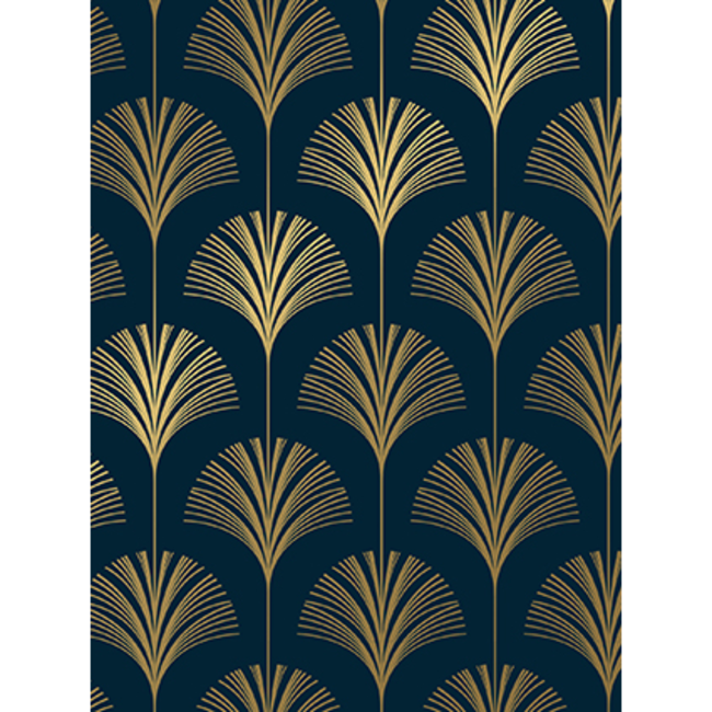 Cadeaupapier Royal Palmetto Darkblue/Gold