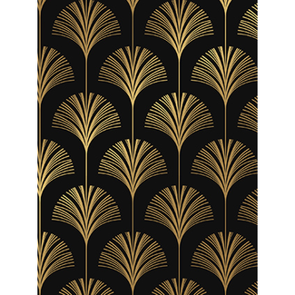 Cadeaupapier Royal Palmetto Black/Gold