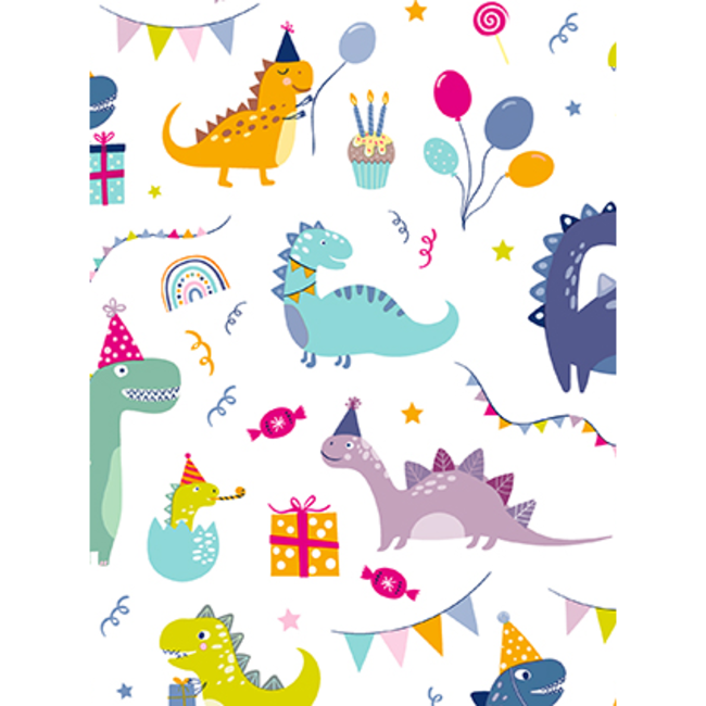 Cadeaupapier Party Dinosaur