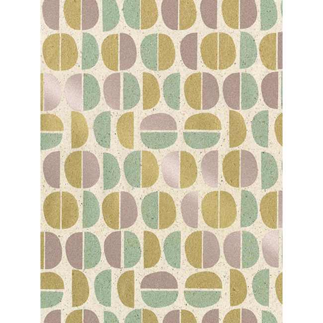 Cadeaupapier Ova Poudre/Gold/Mint