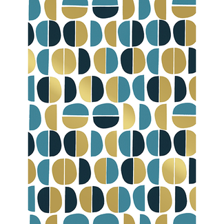 Cadeaupapier Ova Blue/Gold