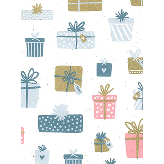 Cadeaupapier Little Presents Pink/Blue/Gold