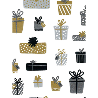 Cadeaupapier Litlle Presents Black/Gold/Silver