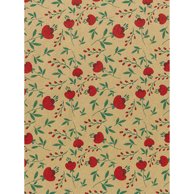Cadeaupapier Lily Of The Valley Green/Red