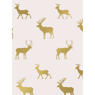 Cadeaupapier Graceful Deer Creme/Gold