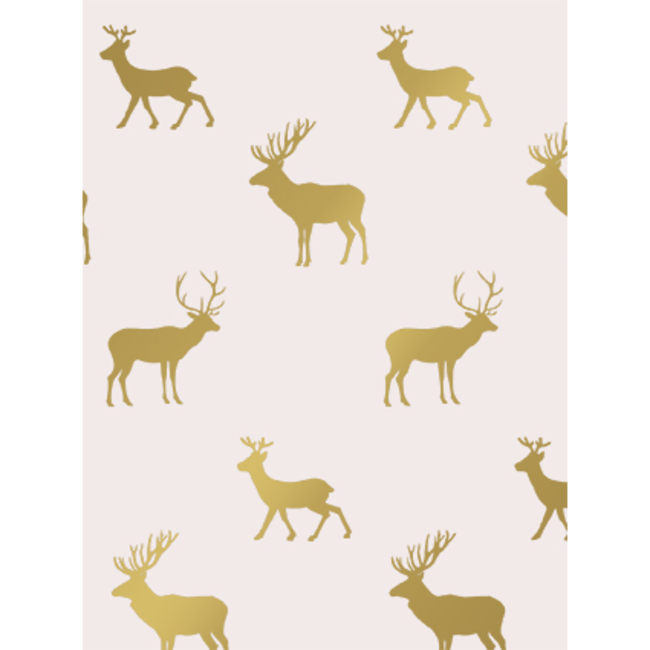 Cadeaupapier Graceful Deer Creme/Gold