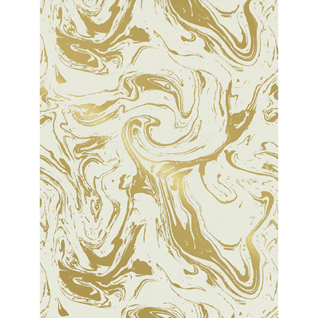 Cadeaupapier Fluid Marble Creme/Gold