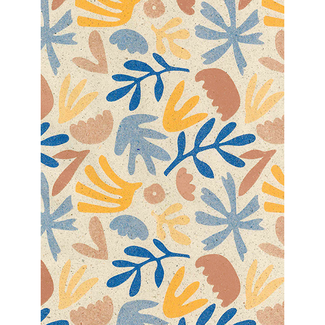 Cadeaupapier Dory Blue/Copper/Yellow