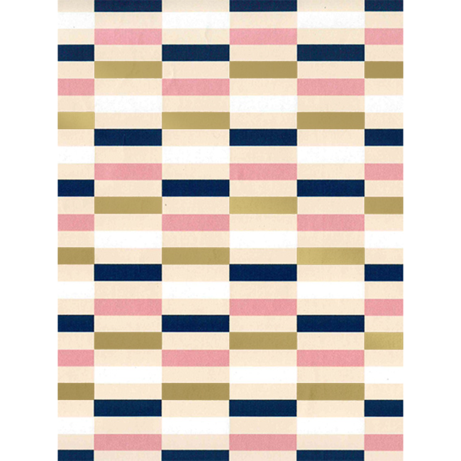 Cadeaupapier Domino Blue/Pink/Gold