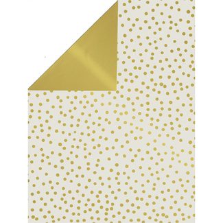 Cadeaupapier Confetti Dot Pearlgrey/Gold