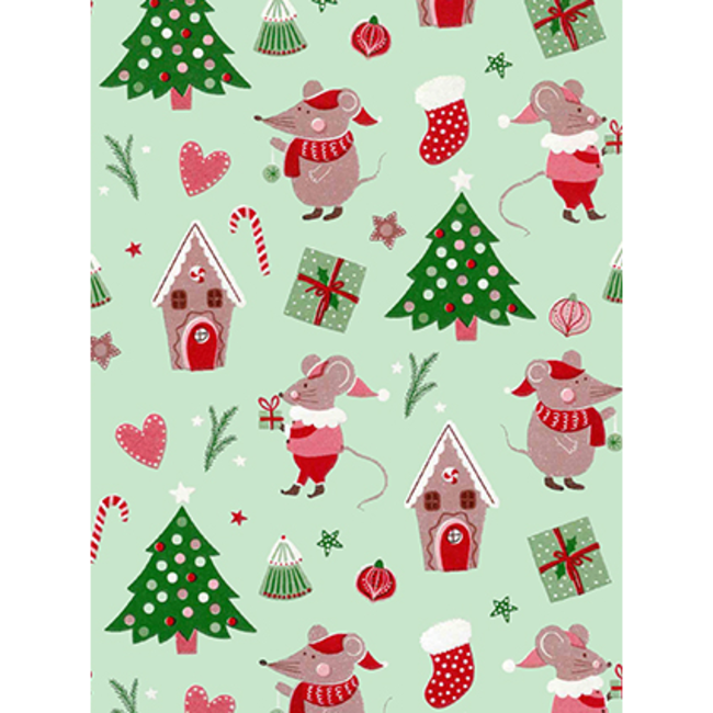 Cadeaupapier Christmas Mouse