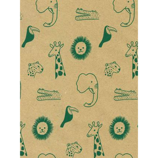 Cadeaupapier Petite Jungle Dark Green