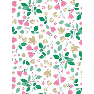 Cadeaupapier Lola Green/Pink/Gold