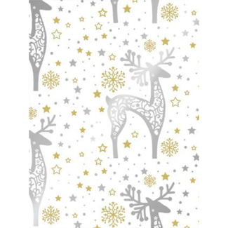 Cadeaupapier Hirsch Gold/Silver