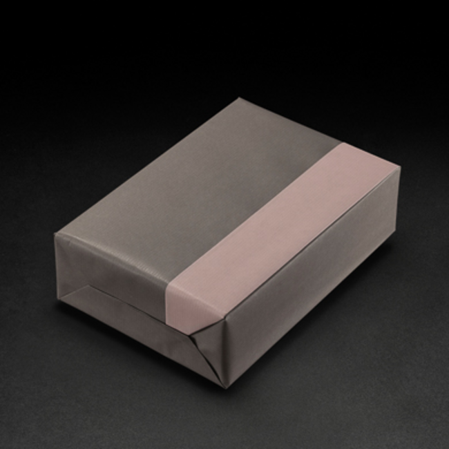 Cadeaupapier Uni Kraft Taupe/Roze