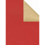 Cadeaupapier Uni Kraft Rood/Goud