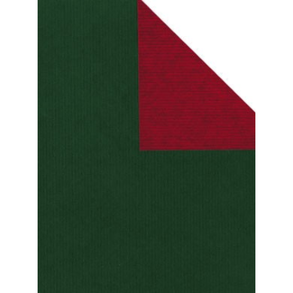 Cadeaupapier Uni Kraft Groen/Rood Cadeaupapier Uni Kraft Groen/Rood