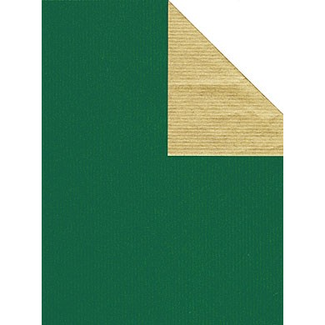 Cadeaupapier Uni Kraft Groen/Goud Cadeaupapier Uni Kraft Groen/Goud