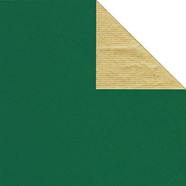 Cadeaupapier Uni Kraft Groen/Goud