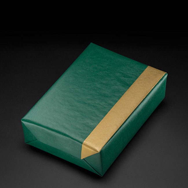 Cadeaupapier Uni Kraft Groen/Goud