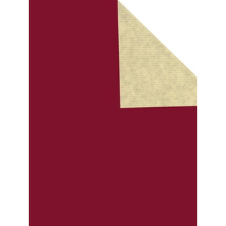 Cadeaupapier Uni Kraft Bordeaux/Beige Cadeaupapier Uni Kraft Bordeaux/Beige