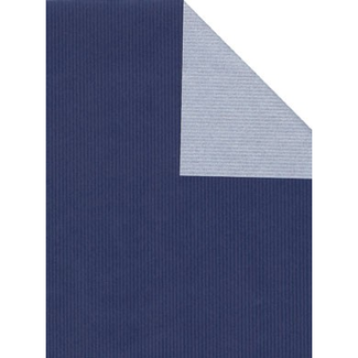 Cadeaupapier Uni Kraft Blauw/Zilver Cadeaupapier Uni Kraft Blauw/Zilver