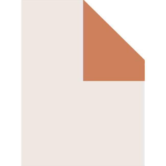 Cadeaupapier Uni Gestreken Parel Wit/Koper