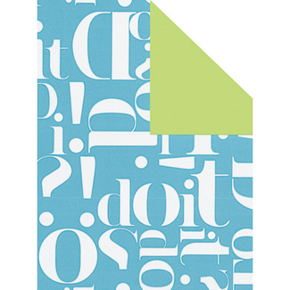 Cadeaupapier Letters Blauw Cadeaupapier Letters Blauw